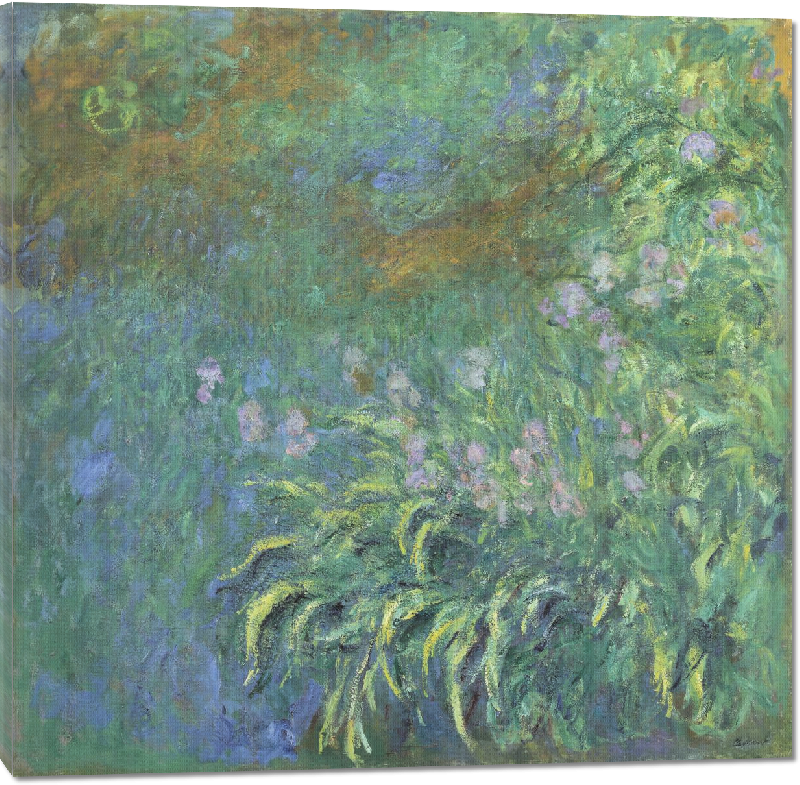 Toiles imprimées Reproduction art de la peinture Iris de CLaude Monet