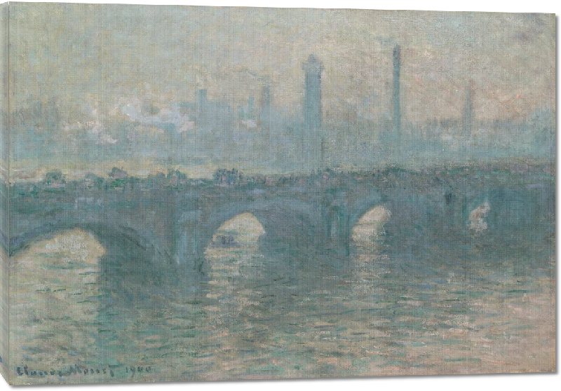 Toiles imprimées Reproduction art de la peinture ont de Waterloo de CLaude Monet