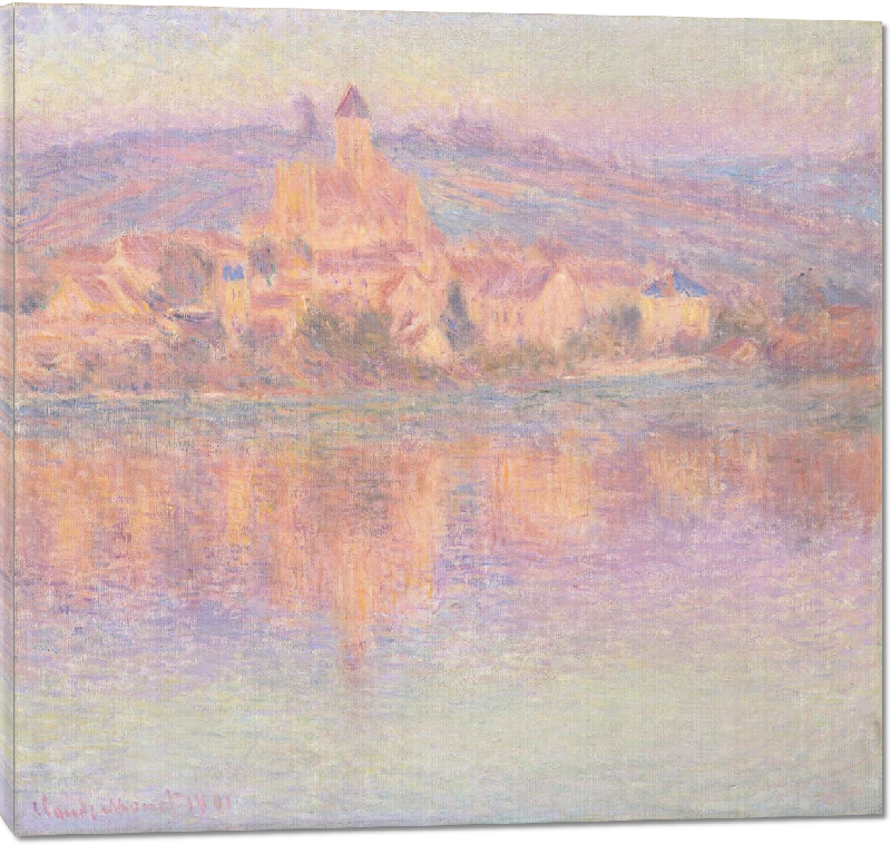 Toiles imprimées Reproduction art de la peinture Vétheuil de CLaude Monet