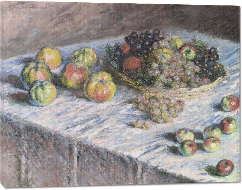 Toiles imprimées Reproduction art de la peinture pommes et raisins de Claude Monet