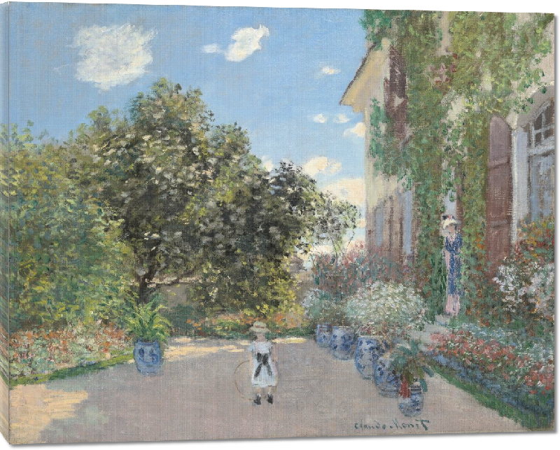 Toiles imprimées Reproduction art de la peinture la maison de l'artiste à Argenteuil de Claude Monet