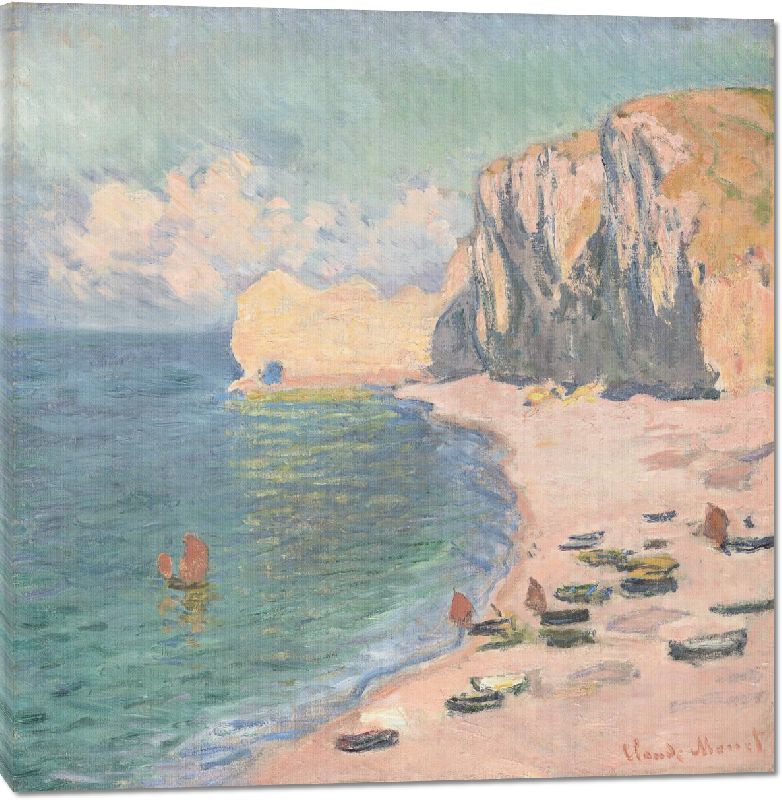 Toiles imprimées Reproduction d'art du tableau de Claude Monet : Étretat