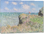 Toiles imprimées Reproduction art Promenade sur la falaise, Pourville de Claude Monet