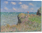 Impression sur aluminium Reproduction art Promenade sur la falaise, Pourville de Claude Monet