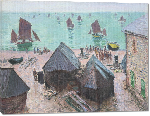 Toiles imprimées Reproduction art de Claude Monet The Departure of the Boats, Étretat
