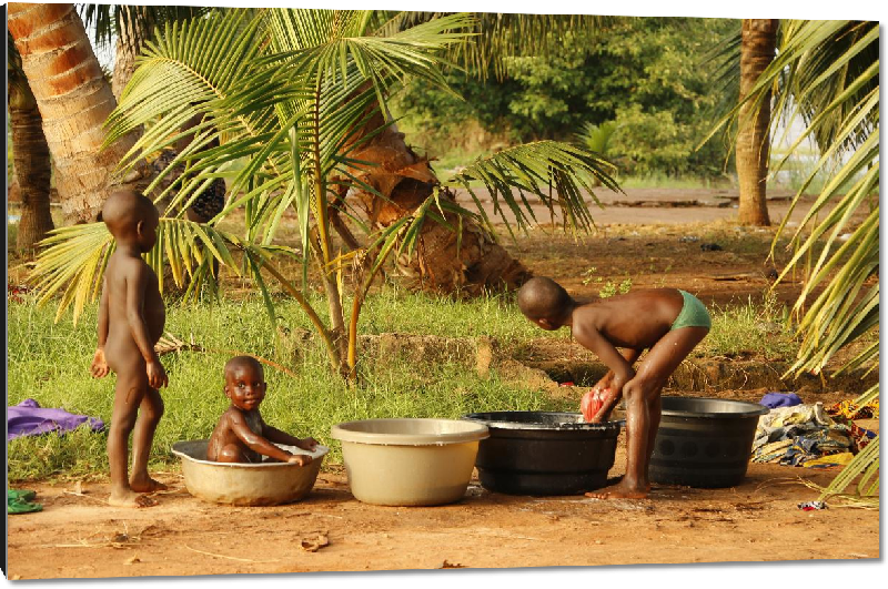 Impression sur aluminium  photo enfant au Benin
