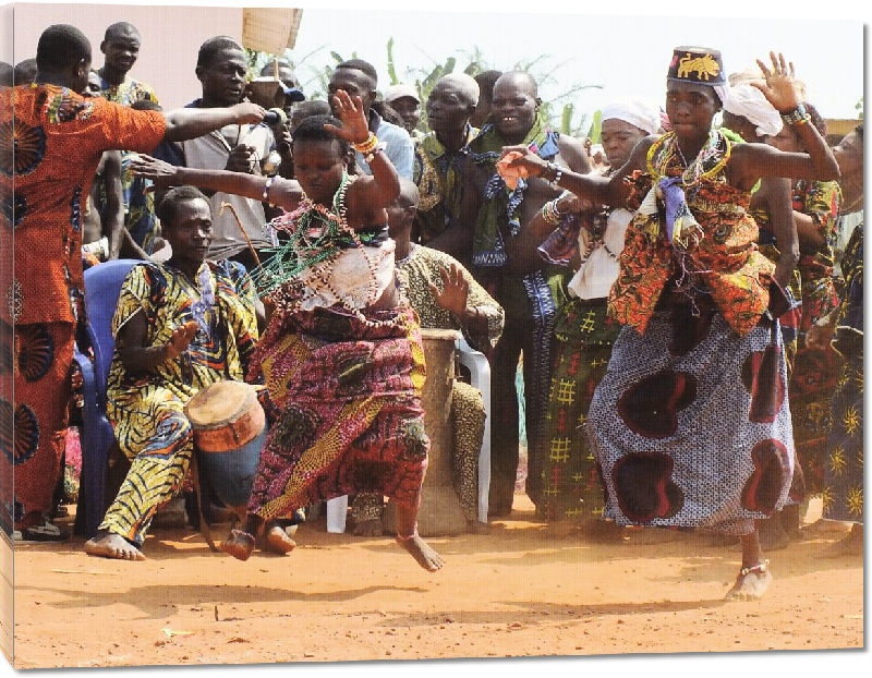 Toiles imprimées Photo danses d'une tribu du Benin