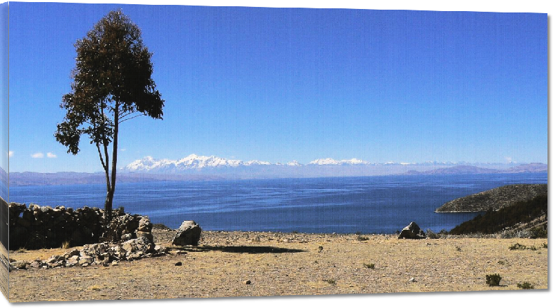 Toiles imprimées photo mer avec les montagnes en bolivie