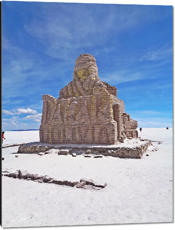 Impression sur aluminium photo monument dans le desert en bolivie