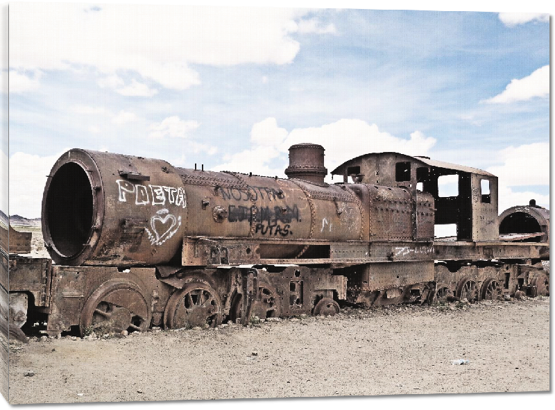 Toiles imprimées photo ruine d'un train en bolivie