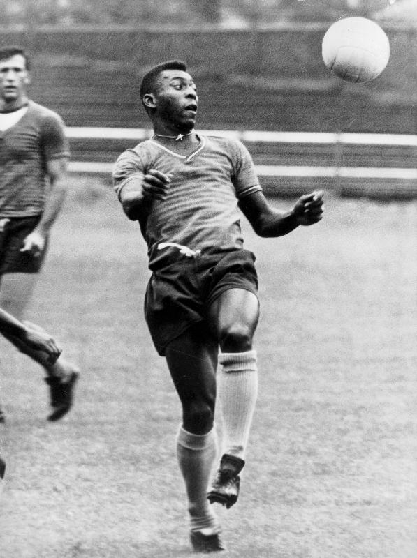 Photo noir et blanc de Pelé 