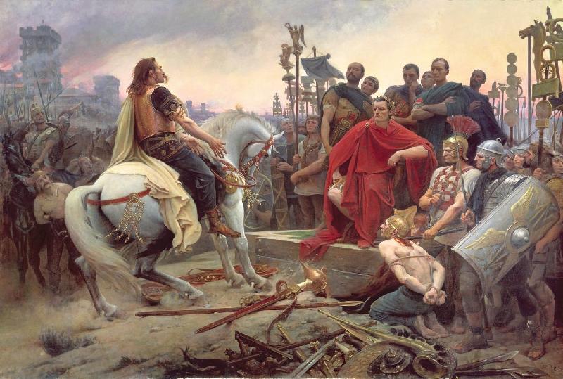 Reproduction Vercingetorix throws down his arms at the feet of Julius Caesar
