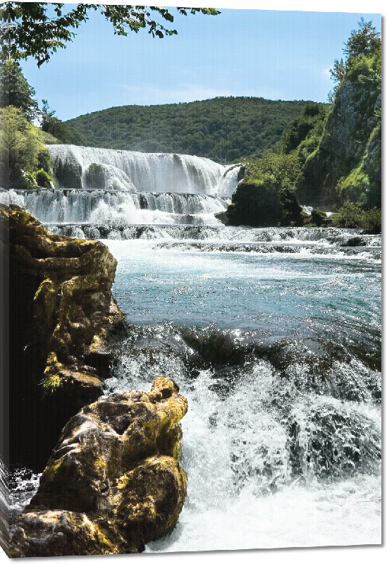 Toiles imprimées photo d'une cascade en bosnie