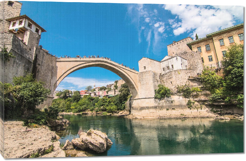 Toiles imprimées photo pont sur une rivière en bosnie 