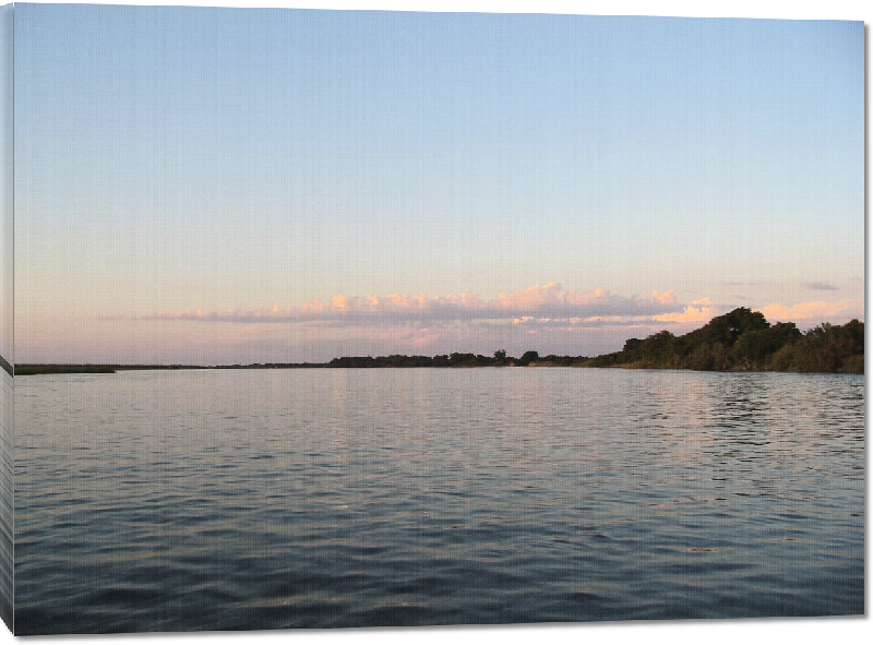 Toiles imprimées photo lac au botswana