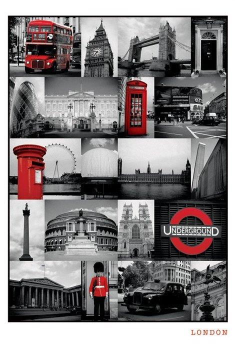 Affiche montage photo de Londres