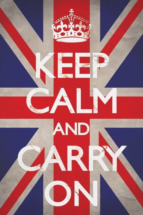 Affiche Keep Calm And Carry On (Union Jack)