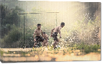 Toiles imprimées photo jeune brésilien jouant au foot