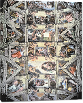 Toiles imprimées Plafond Chapelle Sixtine / Sistine Chapel ceiling and lunettes