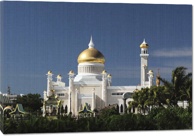 Toiles imprimées photo bâtisse historique traditionnelle du Brunei 