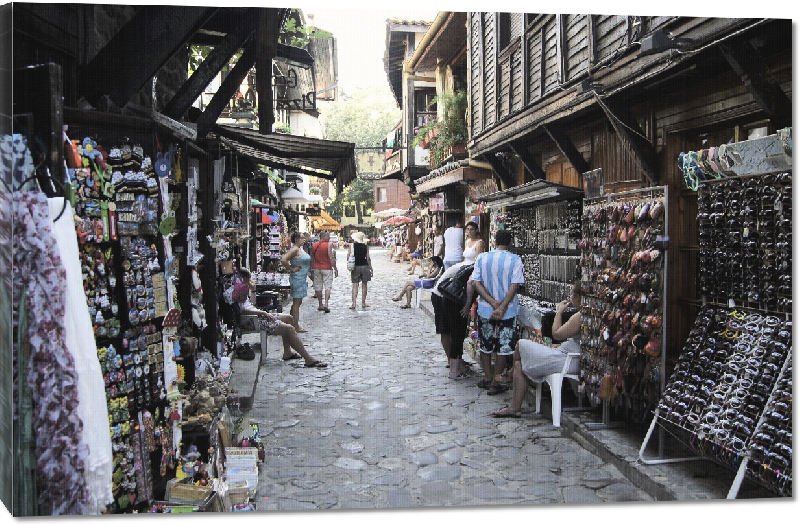 Toiles imprimées photo rue commerciale en Bulgarie 