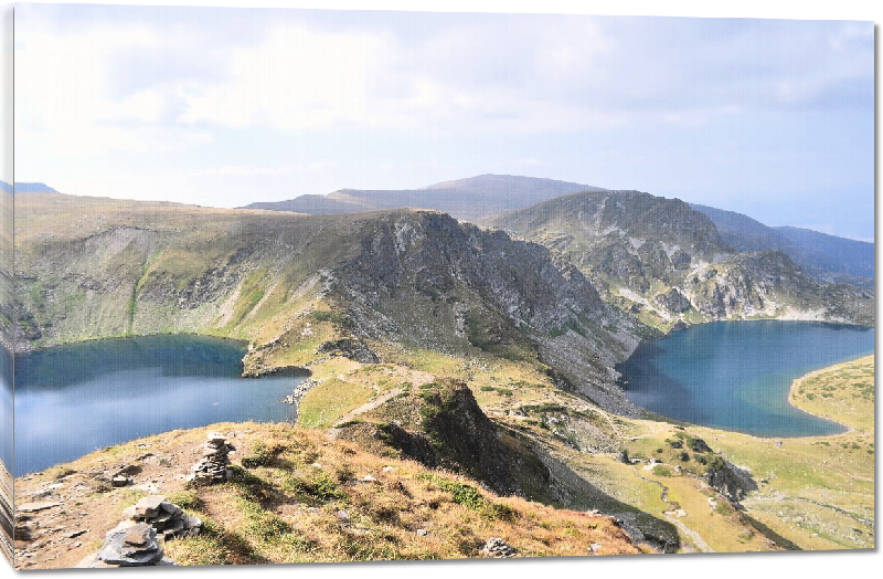 Toiles imprimées photo lac milieu des montagnes Bulgarie