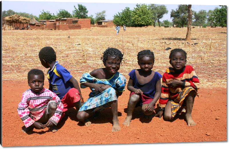 Impression sur aluminium photo enfants du Burkina faso