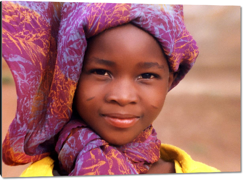 Impression sur aluminium photo enfant du Burkina faso