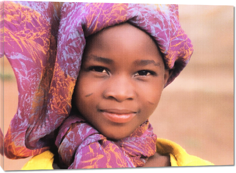 Toiles imprimées photo enfant du Burkina faso