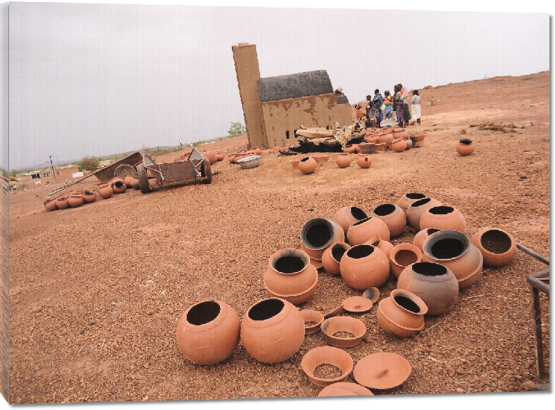 Toiles imprimées photo poterie traditionnelle burkina faso