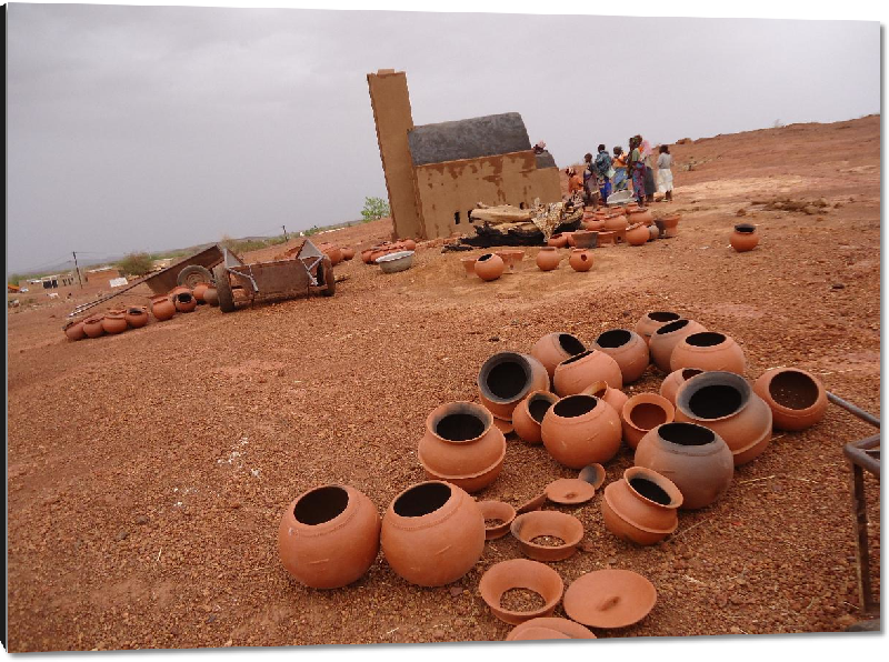 Impression sur aluminium photo poterie traditionnelle burkina faso
