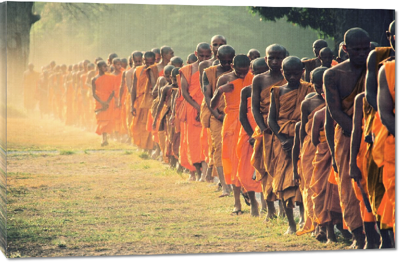 Toiles imprimées photo jeunes moines au cameroun