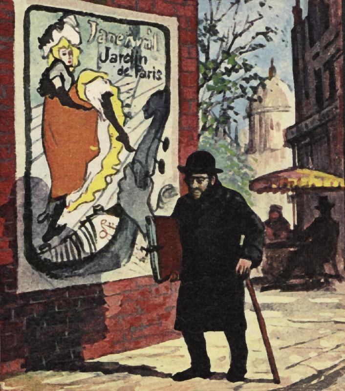 Reproduction de Toulouse Lautrec marchant dans les rues de Paris 