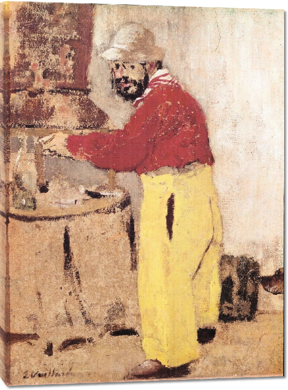 Toiles imprimées Reproduction du tableau portrait de Toulouse Lautrec
