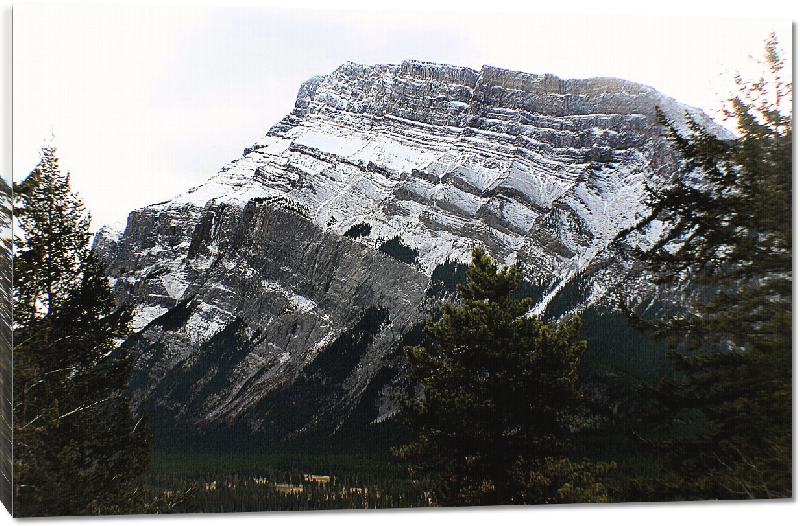 Toiles imprimées photo montagne eneigé au canada