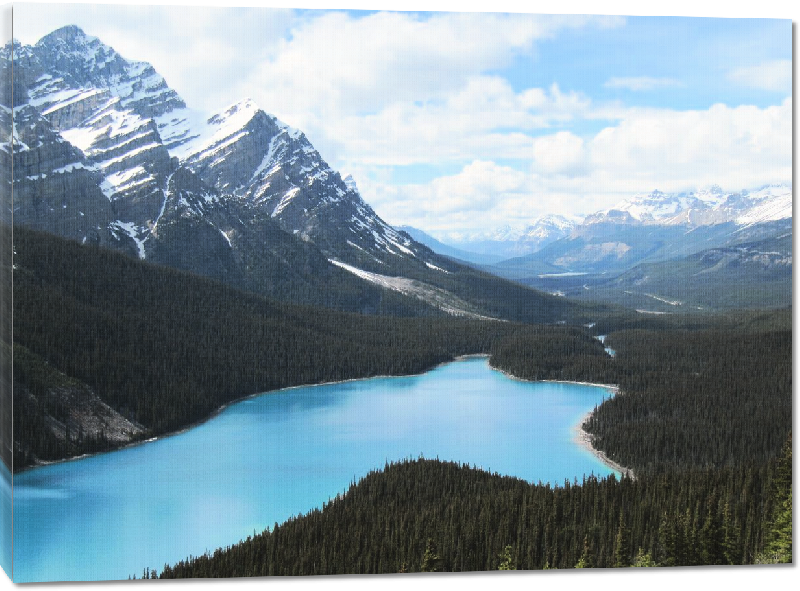 Toiles imprimées photo foret, lac et montagnnes au canada