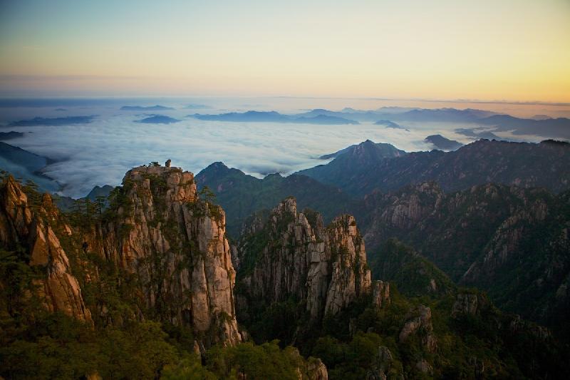 photo foret sur les montagnes en chine