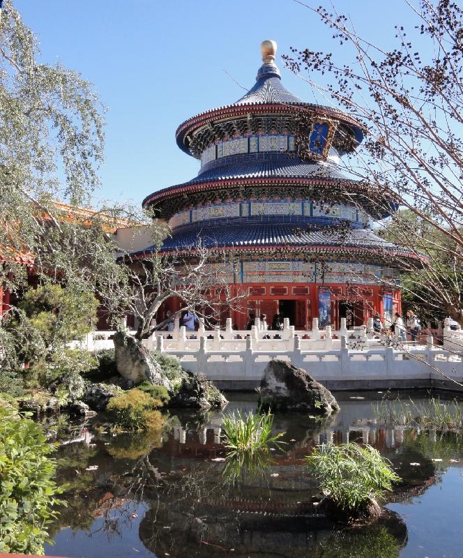 photo temple chinois et sa rivière 