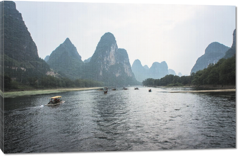 Toiles imprimées photo montagne et lac en chine 