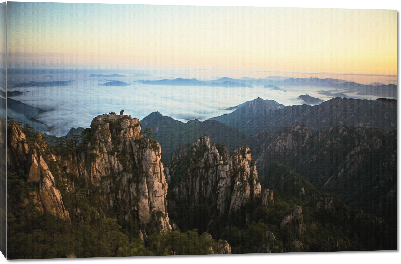 Toiles imprimées photo foret sur les montagnes en chine
