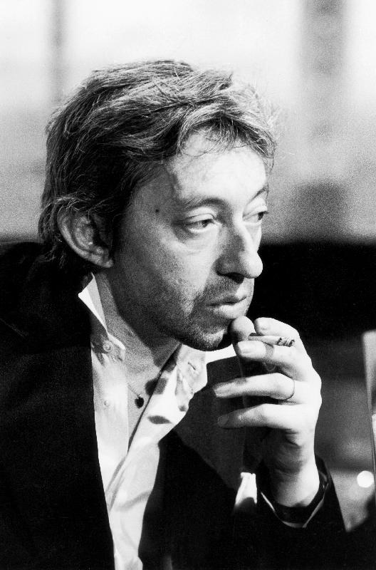 Photo portrait noir et blanc de Serge Gainsbourg