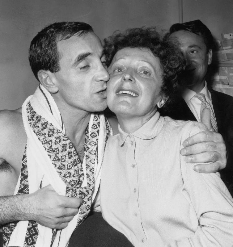 Photo de Charles Aznavour et Edith Piaf 