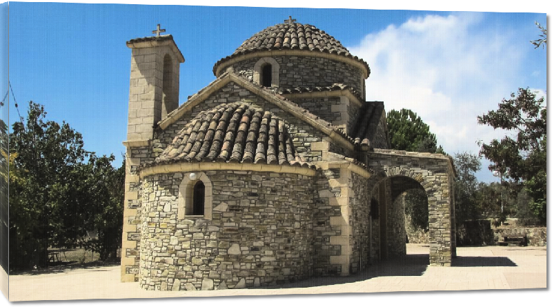 Toiles imprimées phot église en brique chypre 