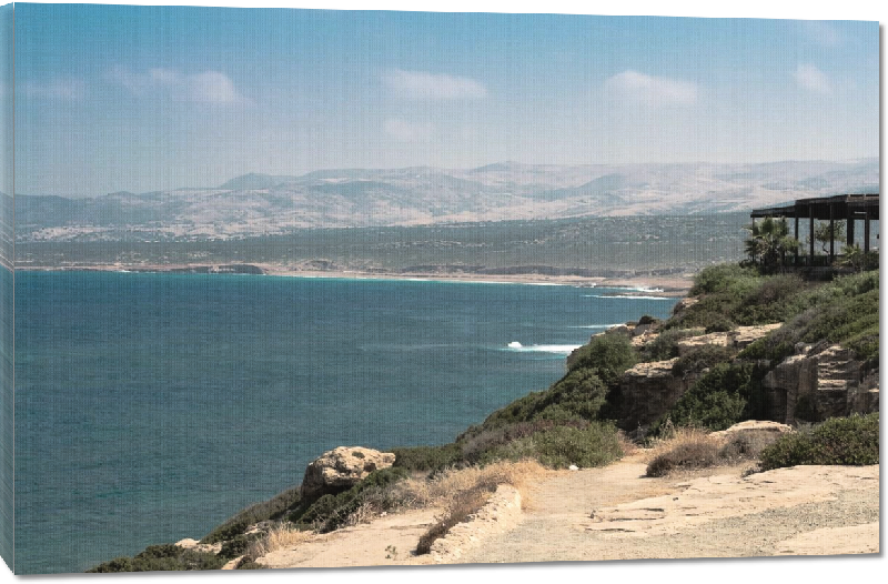 Toiles imprimées photo bord de mer chypre 