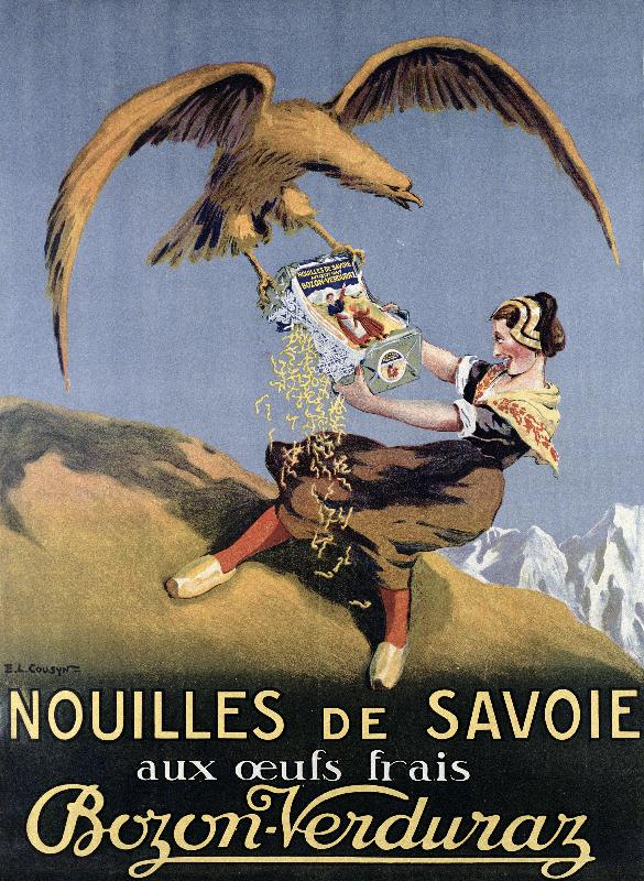 Reproduction poster ancien Nouilles de Savoie 