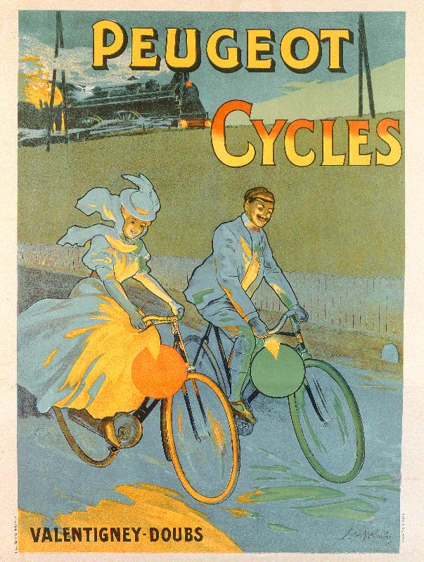 Affiche vintage des Cycles Peugeot 