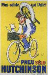 Reproduction affiche ancienne publicité Hutchinson bicycle