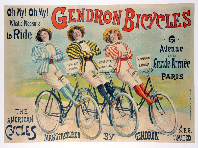  Affiche publicitaire des vélos Gendron, éditée par Chambrelent, Paris