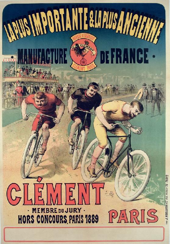 Copie poster vintage Cycles Clément 