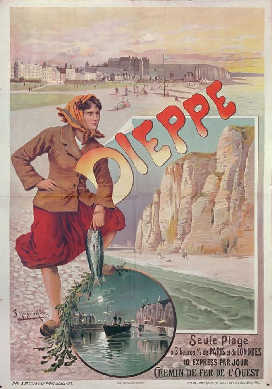 Reproduction de publicité ancienne Dieppe